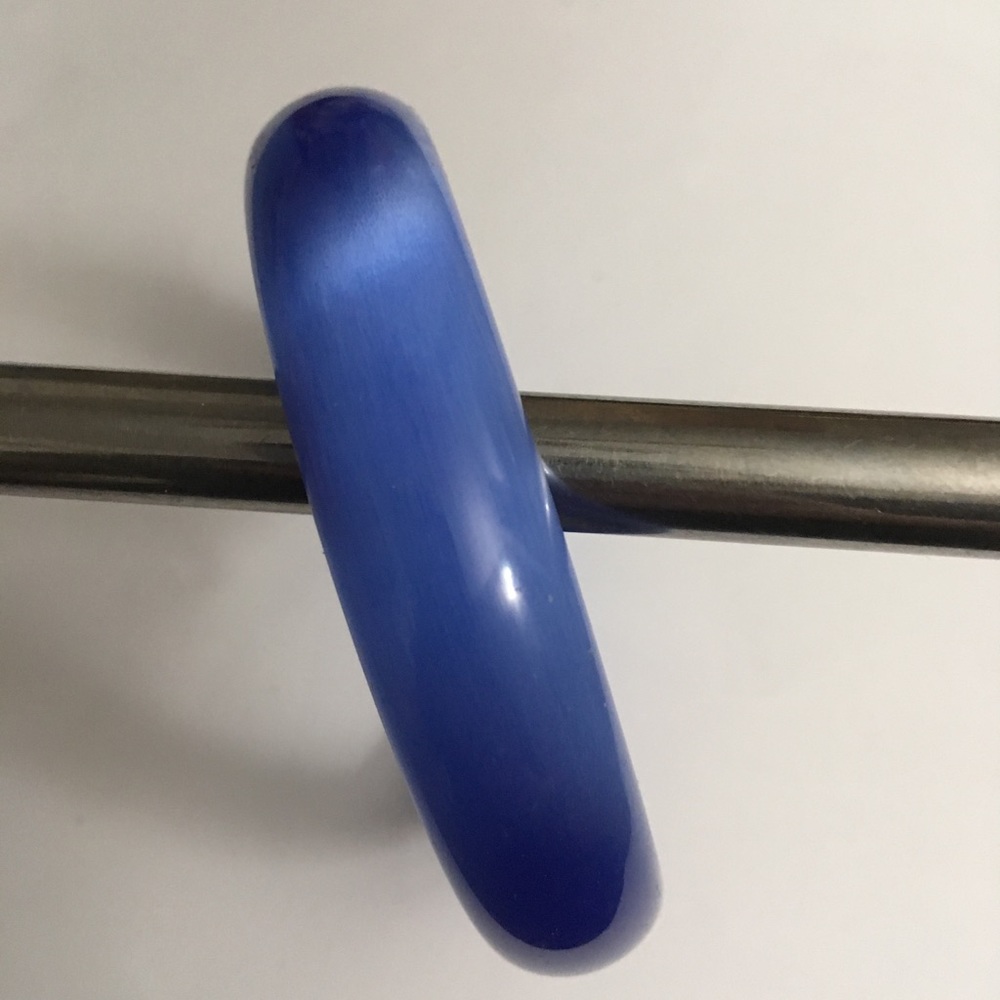 Blue cats eye natural stone bangle bracelet